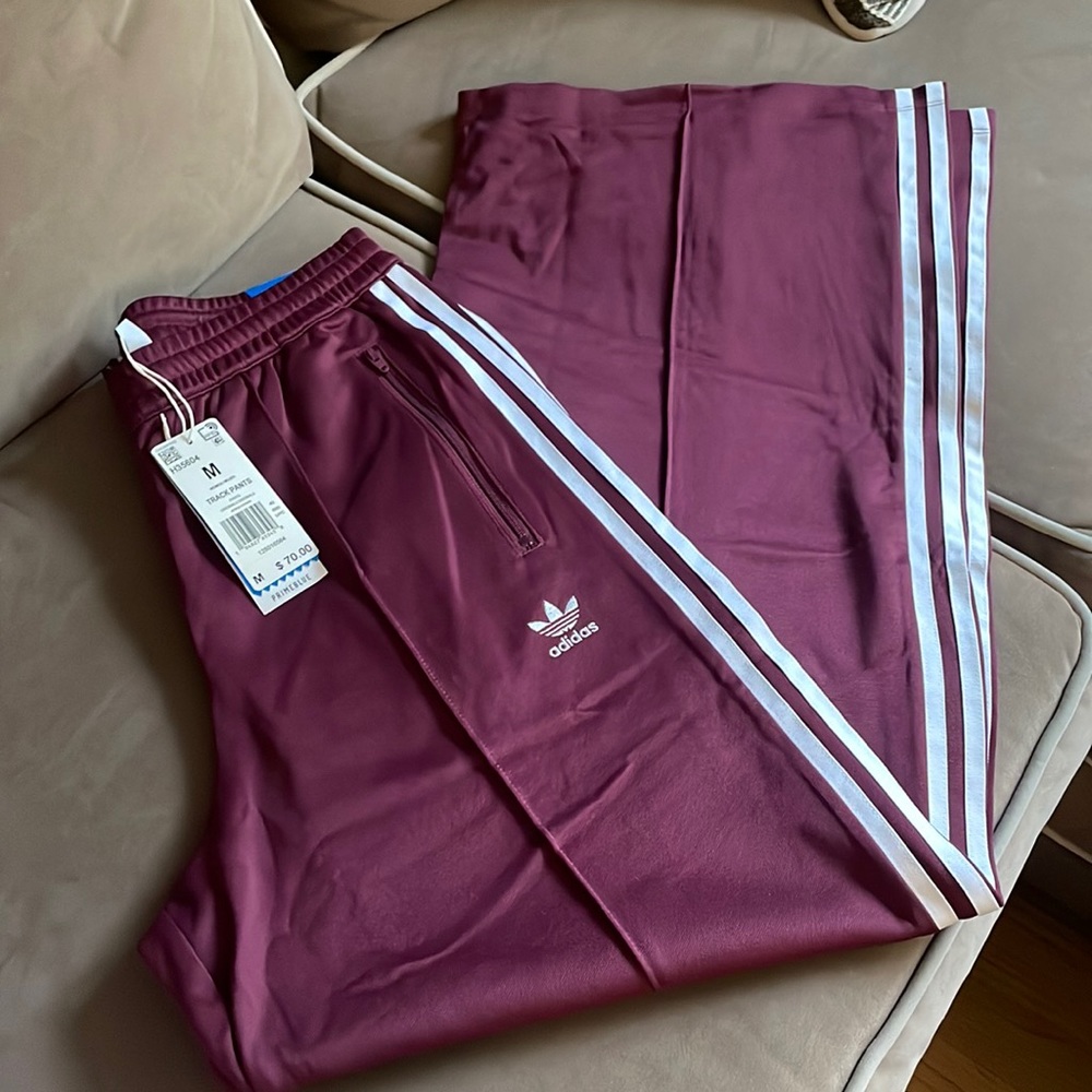 Adidas track pants relax fit wide leg